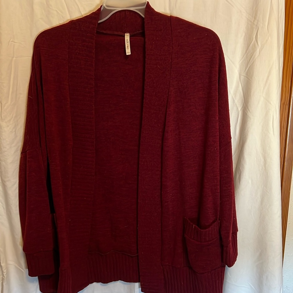 Burgundy cardigan
